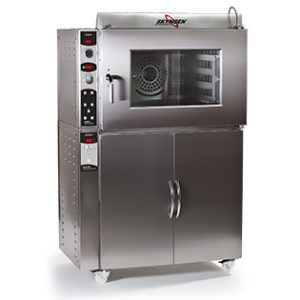 DISCOVERY 4E FORNO TURBO ELÉTRICO PARA 4 ASSADEIRAS COM ESTUFA, 80 PÂES 220v Skymsen