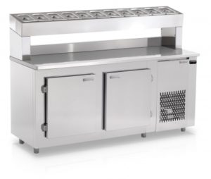 BALCÃO REFRIGERADO DE ENCOSTO Condimentaria GBPZ-190AI (80016.01) Gelopar